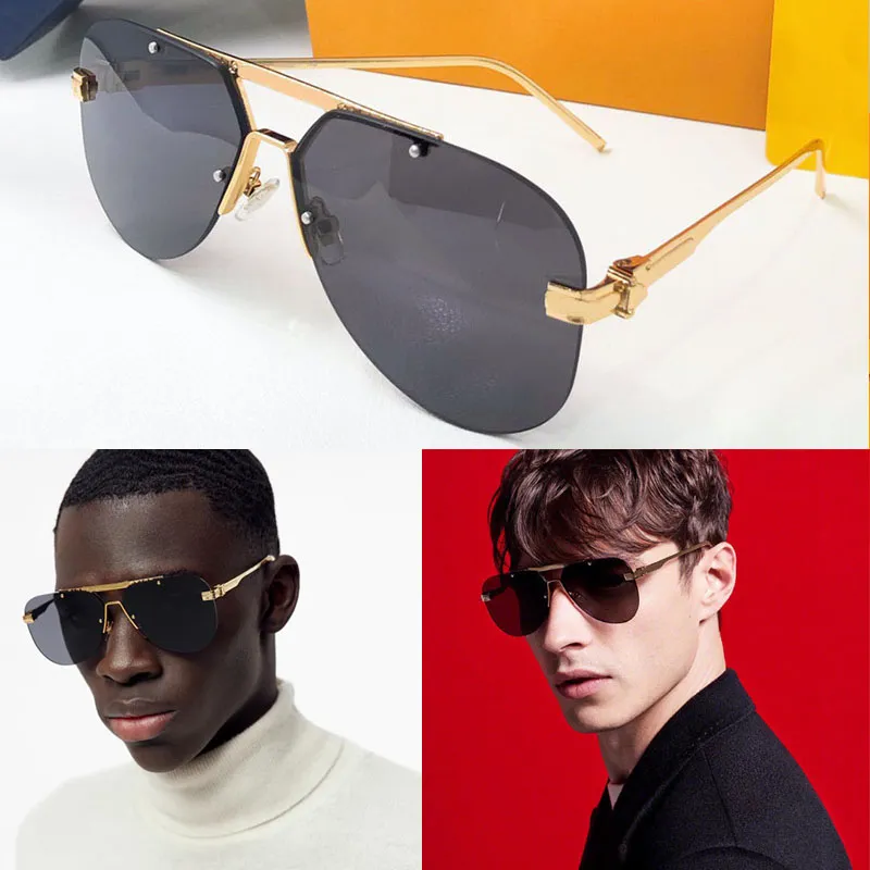 Ash Sunglasses Designer Men House's Iconic S-lock Dobradiças Templo Óculos Z1261 Proteção Gravada Metal Quadrado Wiemen Ponte Dupla Drivin Lunette