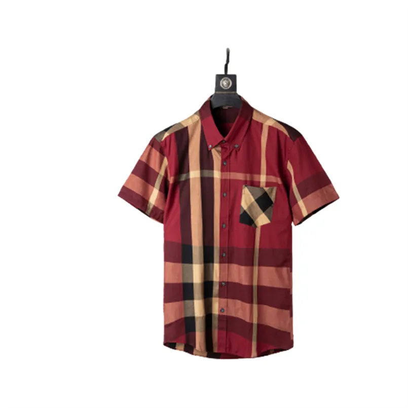 Camisas xadrezs de alta qualidade de bordada de melhor qualidade de manga longa cor sólida cor de fit slim fit