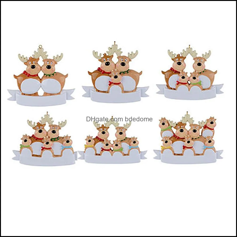 Christmas Decorations Festive Party Supplies Home Garden 2022 New Tree Pendant Decoration Resin Snowman Xmas Elk Diy Hom Dhawy