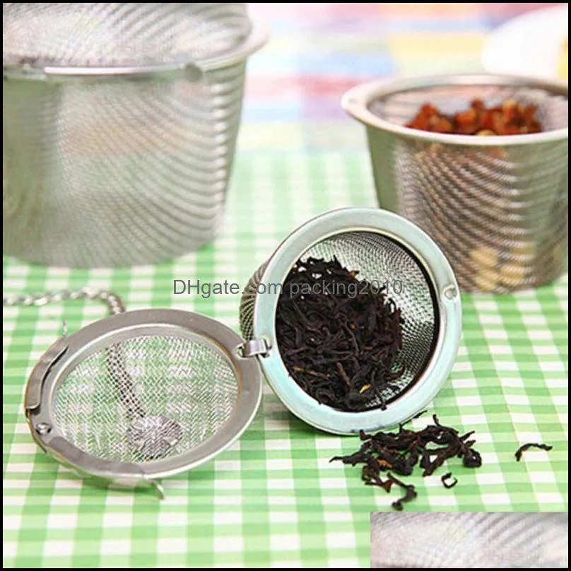 stainless steel colanders tea infuser sphere locking spice ball strainer mesh filter strainers kitchen tools