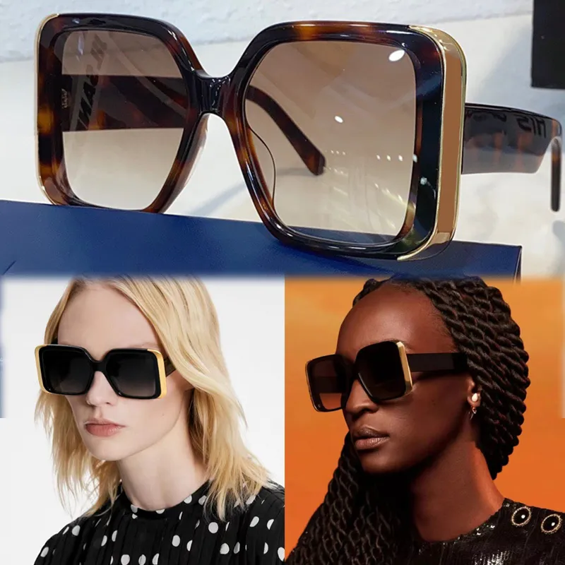MOON SQUARE Sonnenbrille Z1664 Promi-Fotoshooting Täglich von der Straße Gleicher übergroßer quadratischer Rahmen Berühmte Marke Luxus-Designerbrille mit Originalverpackung