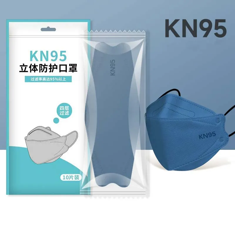 kn95 mask Morandi color 2022 new fish mouth willow leaf type disposable protection independent packaging masks