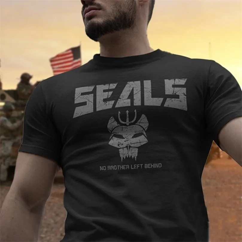 US Navy Soells Brovo Team Devgru Forces spéciales T-shirt Elite Solds Soldats. T-shirt à manches courtes à manches courtes en coton d'été S-3XL 220407