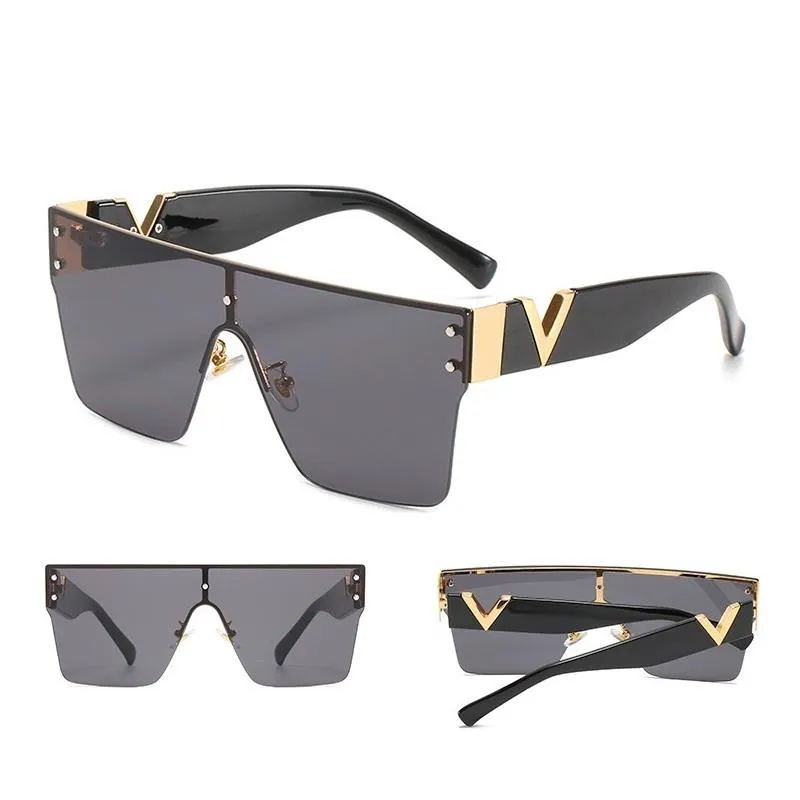 Sunglasses Wholesale Designer Oversized Square Gradient Men Women Elegant One Peice Lens UV Protection V ShadesSunglassesSunglasses