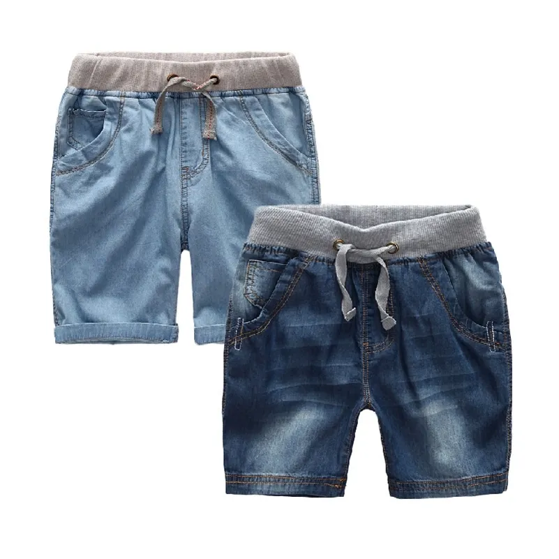 Meninos jeans de verão shorts crianças shorts cowboy algodão calça curta casual menino calça 2-14 anos de roupa infantil 220707