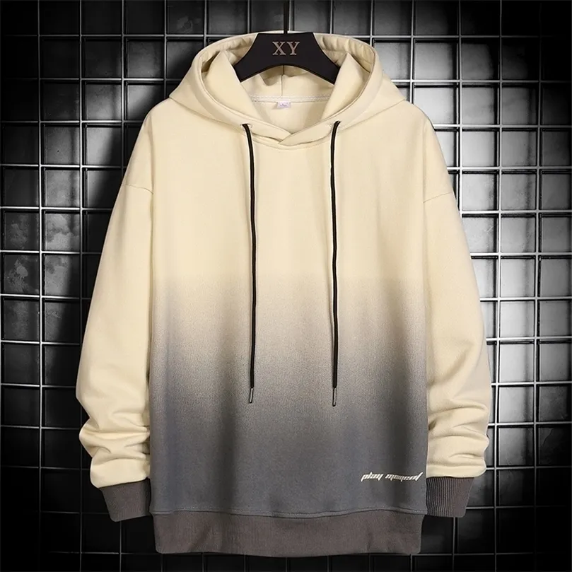 Mäns överdimensionerade hoodies pullover sweatshirts hajuku hip hop lös hoodie mens streetwear vår sommar män skriva kläder 220406