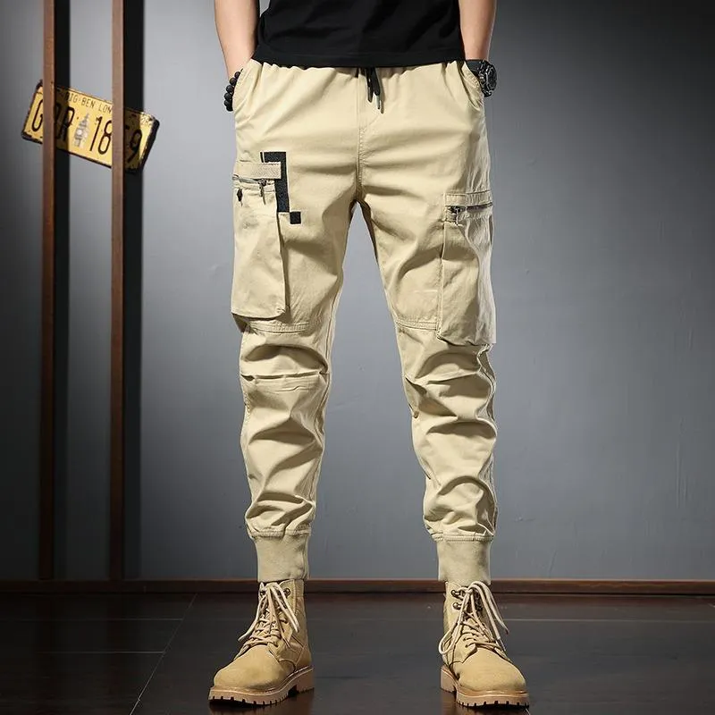 Mens Pants Summer Cargo Men Fashion Streetwear Khaki Baggy Trousers ...