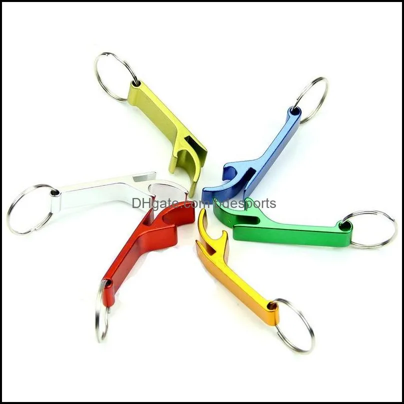 Portable 4 in 1 Bottle Opener Key Ring Chain Keyring Keychain Metal Beer Bar Tool Claw Gift