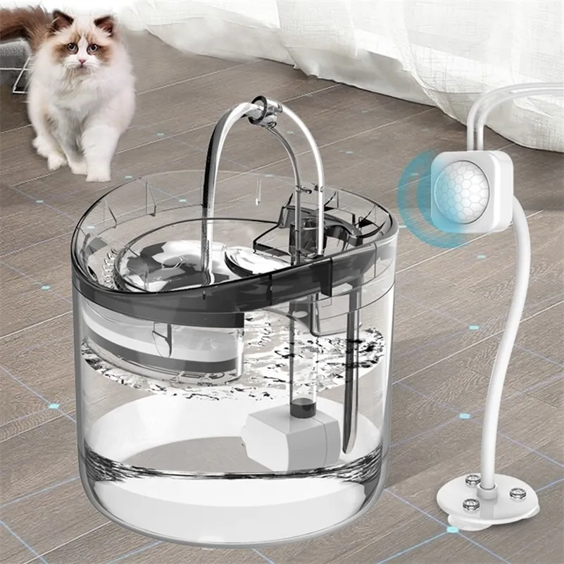 Cat water fountain with motion sensor shop