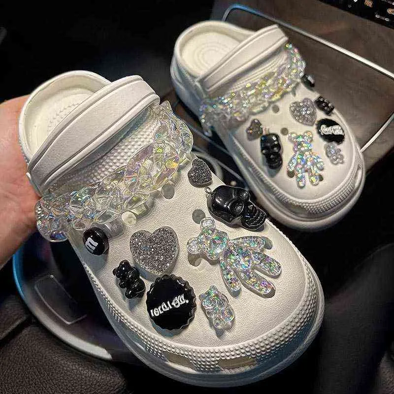 Sandals Trendy Rhinestone Croc Charms Designer Diy Quality Women Shoes For  Jibs Anime Chain Clogs Buckle Kids Boys Girls 220623 From Selead1854,  $23.18