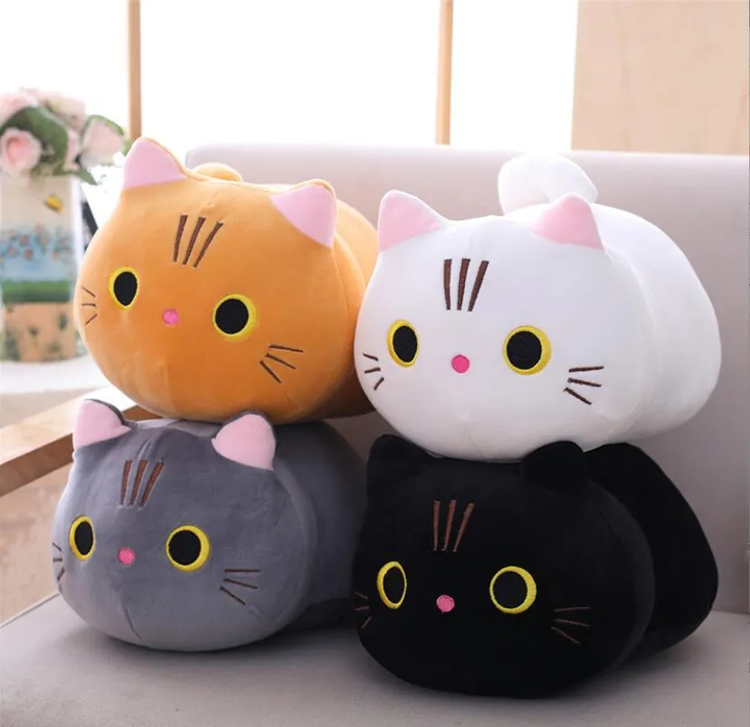 Animali Di Peluche Ripieni Di Gatto Morbido Con Occhi Grandi Quattro Colori  Gatti Carini Dimensioni 25 35 50 80cm Giocattolo Cuscino Dormire Bambini Da  3,6 €