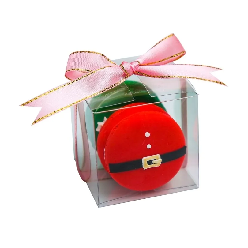 Пластиковые макаронные коробки для 2 конфеты Mini Cupcake Упаковка Свадебные сувениры, Babay Sump 220427