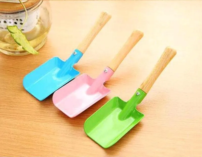  Mini Gardening Shovel Colorful Metal Small Shovel Garden Spade Hardware Tools Digging Garden Tools Kids Spade Tool WQ291