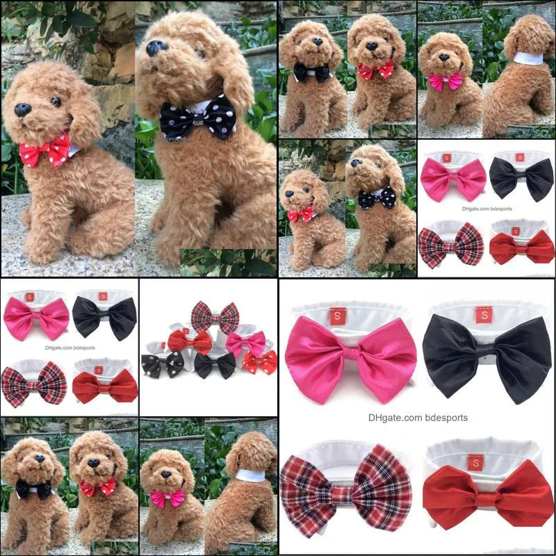 Bling Crystal Dog Puppy Cat Kitten Pet Toy Bow Tie Necktie Pet Collars Necklace WX