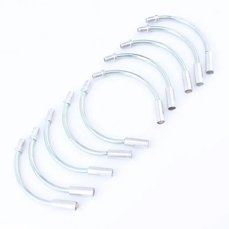 Bike Brakes 10pcs Bicycle V Brake Cable Noodle Pipe Hose Guide Silvery