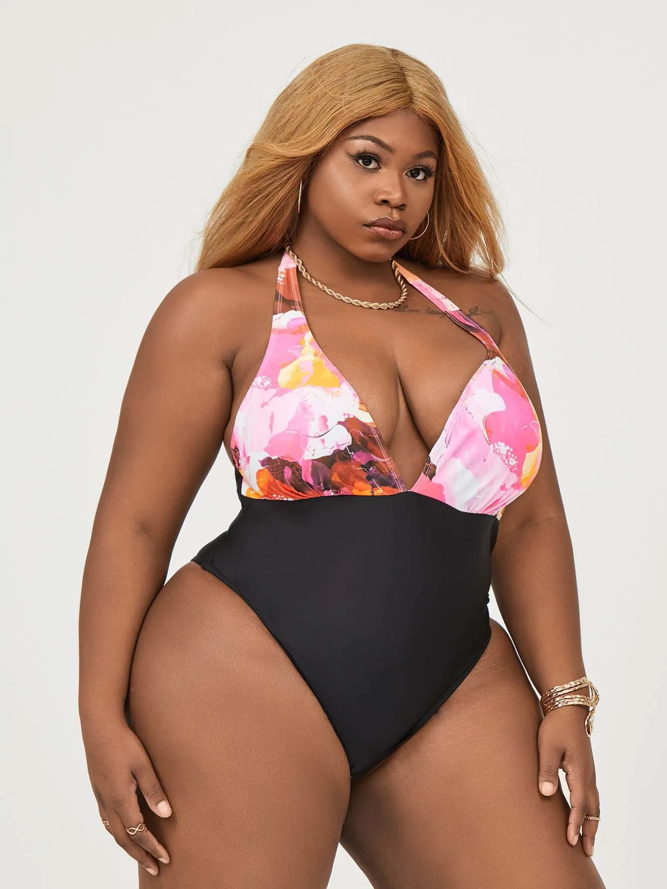 Plus Size One Piece Swimsuit For Women, Multicolor Print, No Bra Underwire,  Support, Summer Swimwear From Lindaswimsuit, $21.23