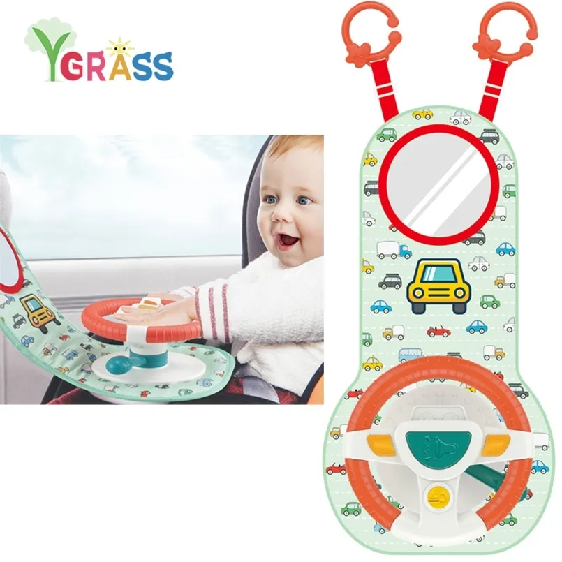 Baby Car Seat Toy Simulation Musical Direing Wheel With Light Atividade Viajar Criança S para Infant Girl Boy Gifts 220715