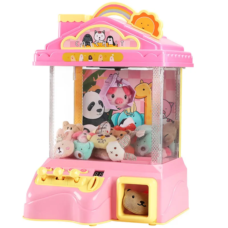 Kids Mini Vending Catch The Doll Game Machine Toys House Coin Operated Electronic Claw Catcher Toy For Kids Gratis By Sea YT199504