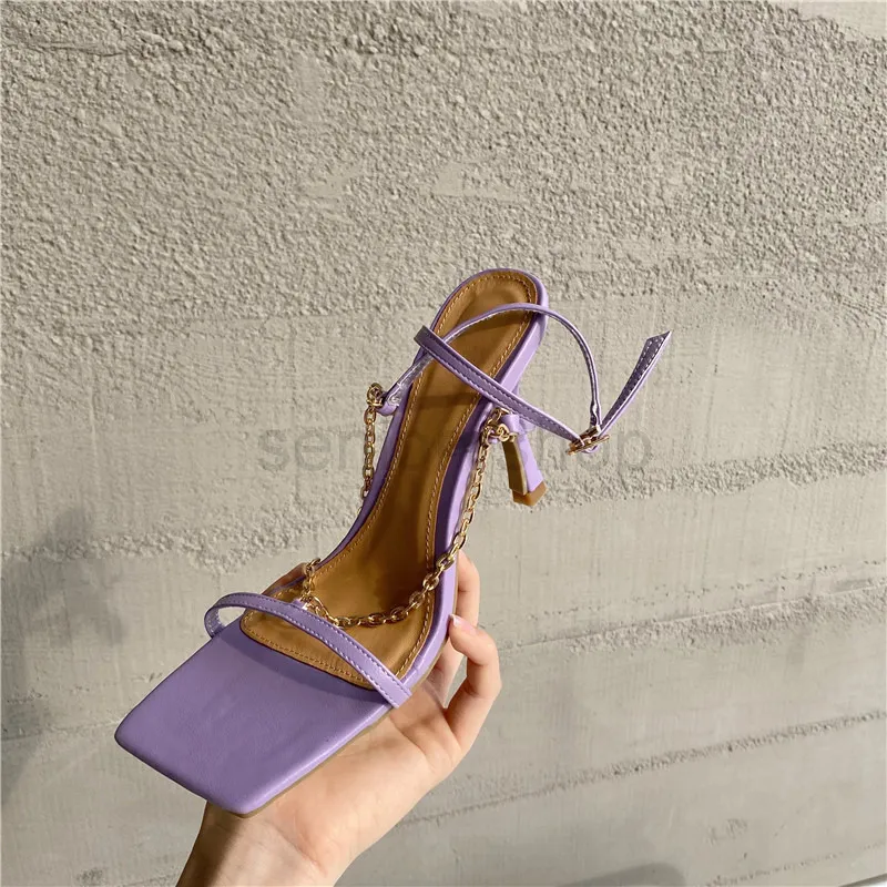 Eilyken 2021 nouvelles femmes sandale mince talon haut élégant dames pompes chaussures bande étroite été gladiateur sandales chaussures taille 35-40 shdsoihgoi