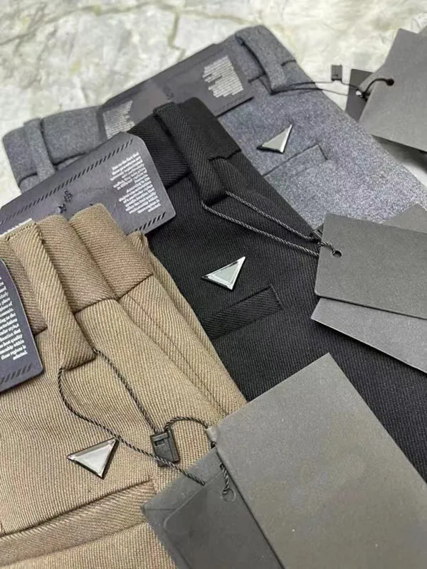 Autumn and winter mens designer pants high quality business luxury solid color casual pants