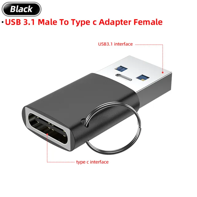 USB-C Adapter USB 3.1 Мужчина-мужский разъем для женского пола для ноутбука Samsung Note 20 S20 Ultra Xiaomi наушники USB-конвертер USB