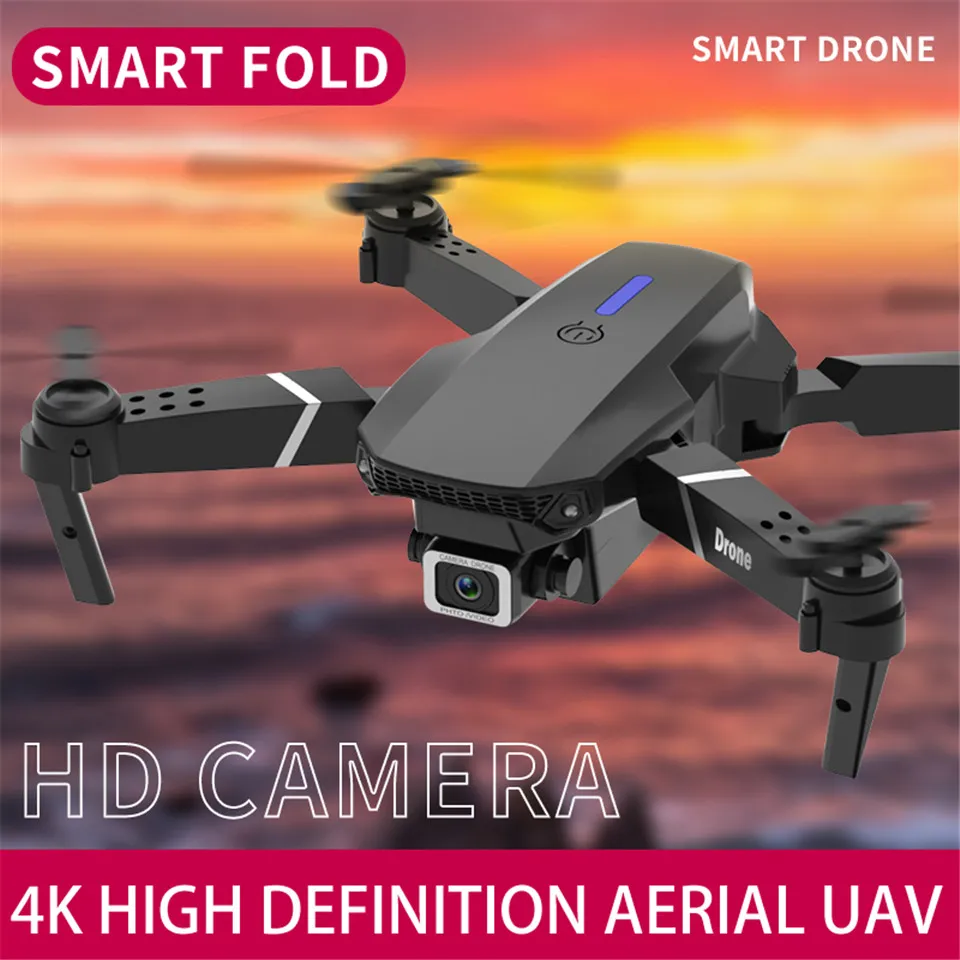 Dron plegable con cámara HD 4K 2023 P, cuadricóptero E88 Pro, WIFI