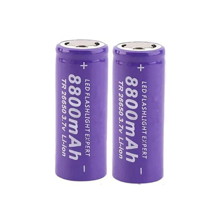 GIF 26650 Lithium Battery 8800mAh 3.7V Rechargeable lithium battery for T6 flashlight headlamp toy battery 4.2v factory direct supply