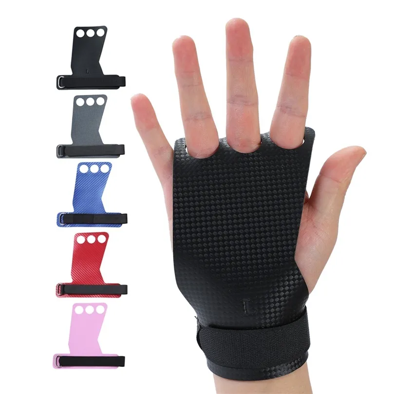 Carbon Gymnastics Crossfit Grips Fingerless With Palm Protection