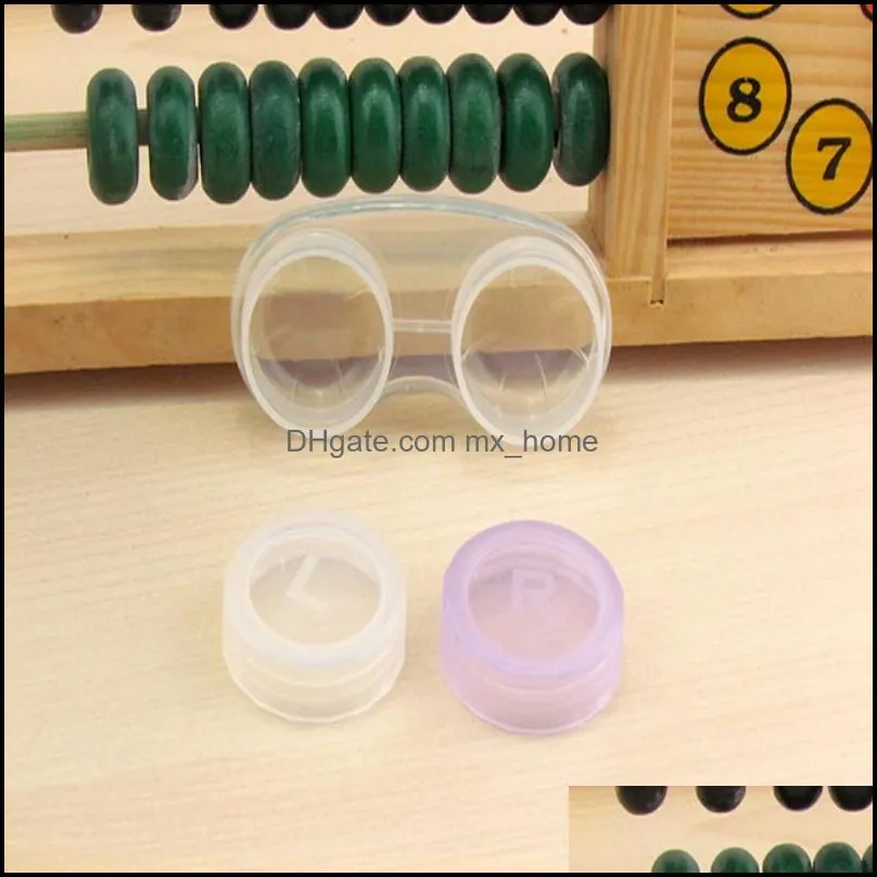 mini glasses storage box Case Soaking jar color transparent with colors left and right