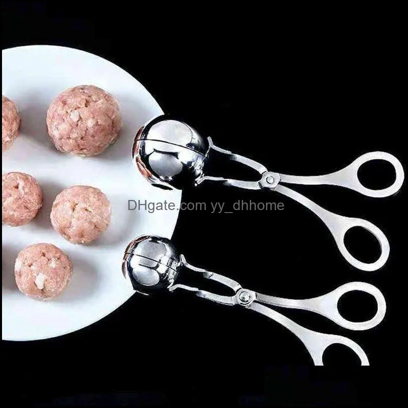 meatball scoop ball maker mold stainless steel ice cream tools baller tongs non-stick meatballs makers cookie scoops kitchen cooking tool