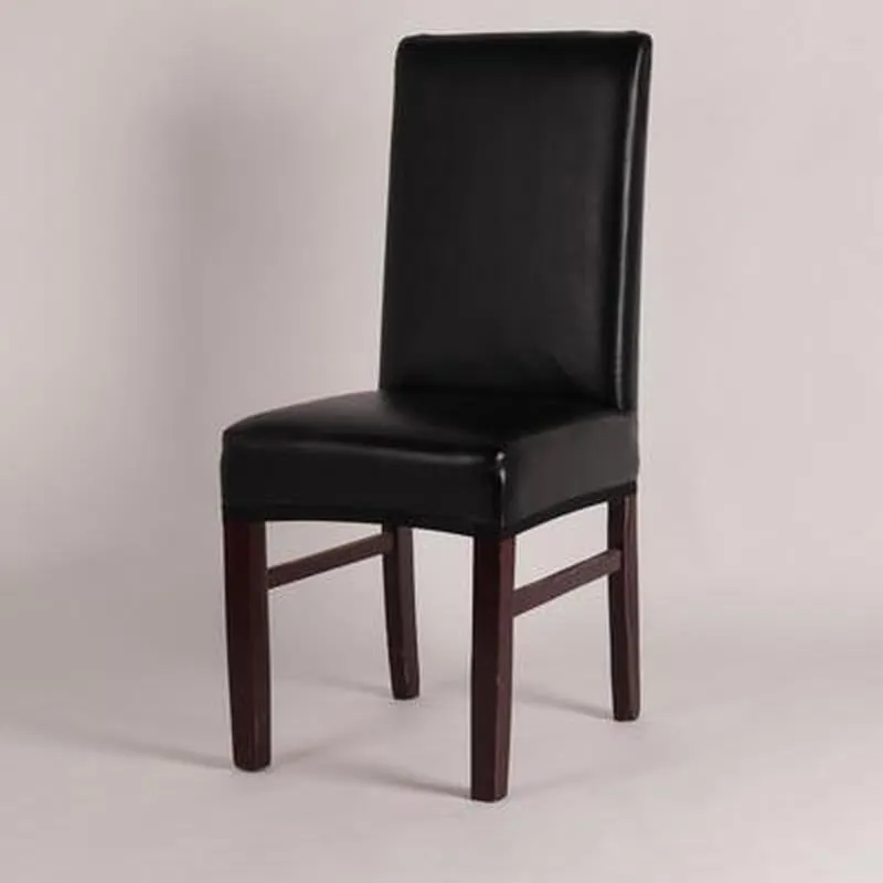 Stoelhoezen 1/2 stks PU Leather Home Cover El Pakket Krukje Eéndelige elastische stoel Waterdicht en oliebevolking