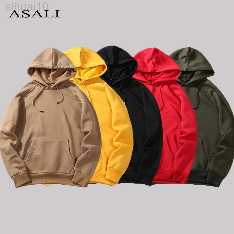 Lange Mouw Modo Heren Hoodies Hip Hop Sorto Mannen Efen Kleur Trui Treiningsping Mannelijke Herfst Winter Fleece Hoody L220730