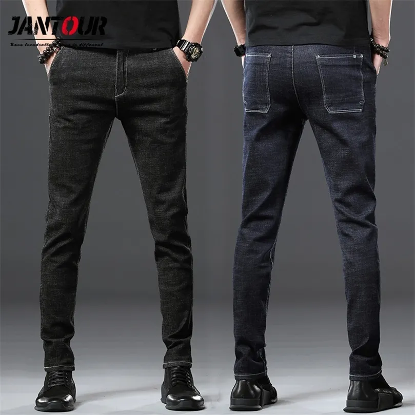 JANTOUR BRAND Chegada Jeans Men Qualidade Casual Macho calça jeans slim fit