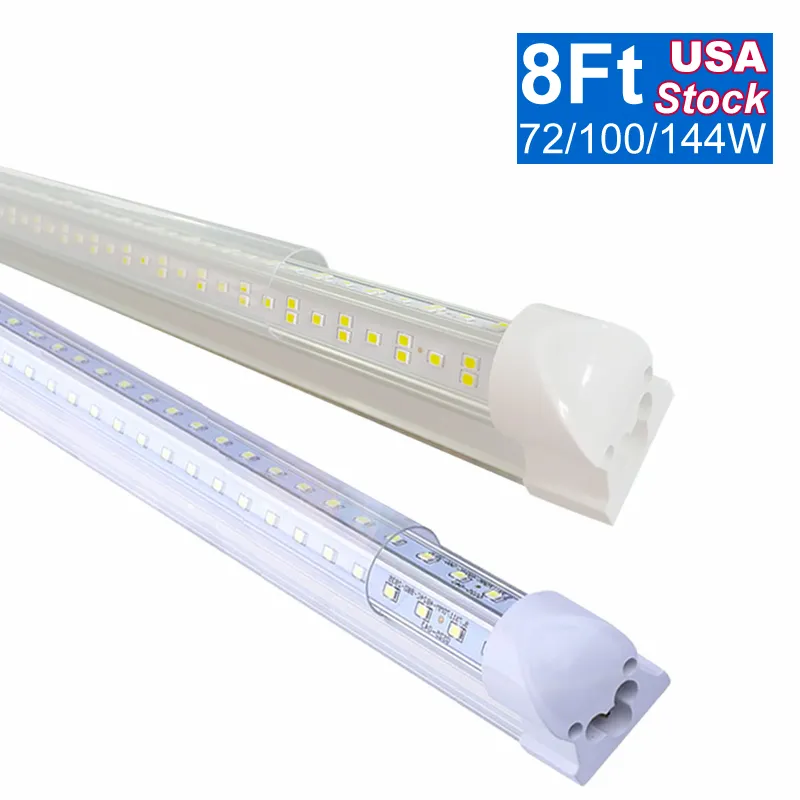 Lumières de magasin utilitaires de lumière de tube intégrées par LED T8, lumière de tubes à haut rendement de plafond et sous l'armoire, double face pour garage, entrepôt ac110V-277V OEMLED