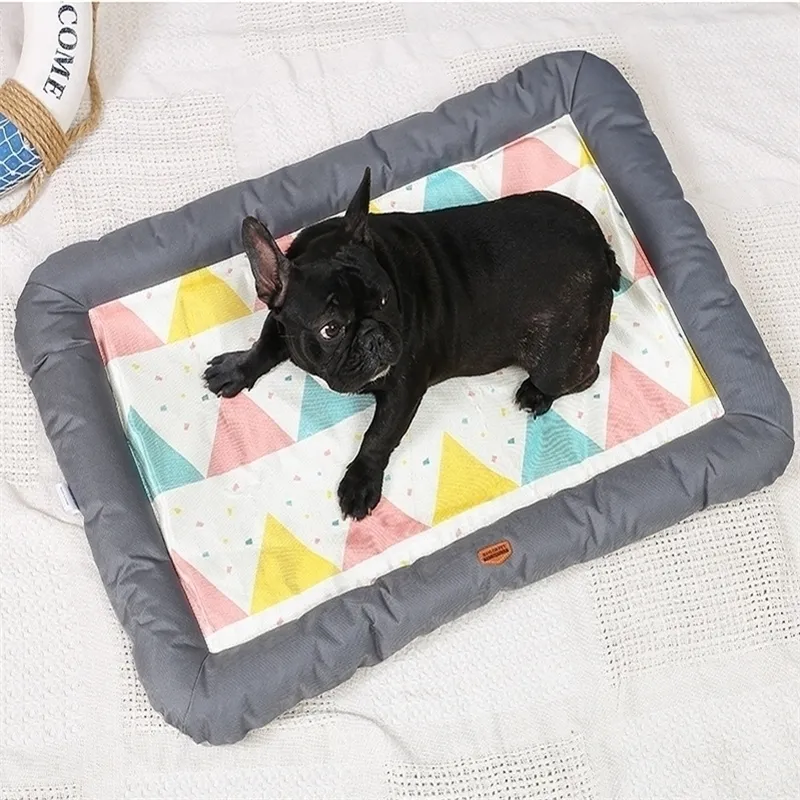 Cama de cão de gato de resfriamento de verão manto de cachorro macio de animais de estimação Camas de colchão de colchão de cachorro Caso canil para pequenos cães médios suprimentos para animais de estimação 201124