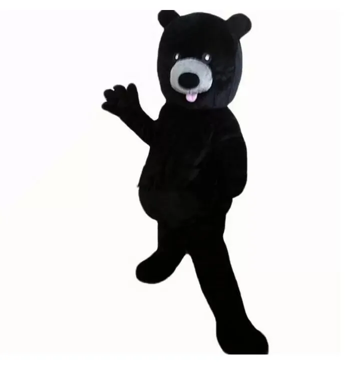 Costumes de mascotte d'ours noir chaud costume de personnage de dessin animé pour adultes tenue de noël Halloween déguisement fête d'anniversaire