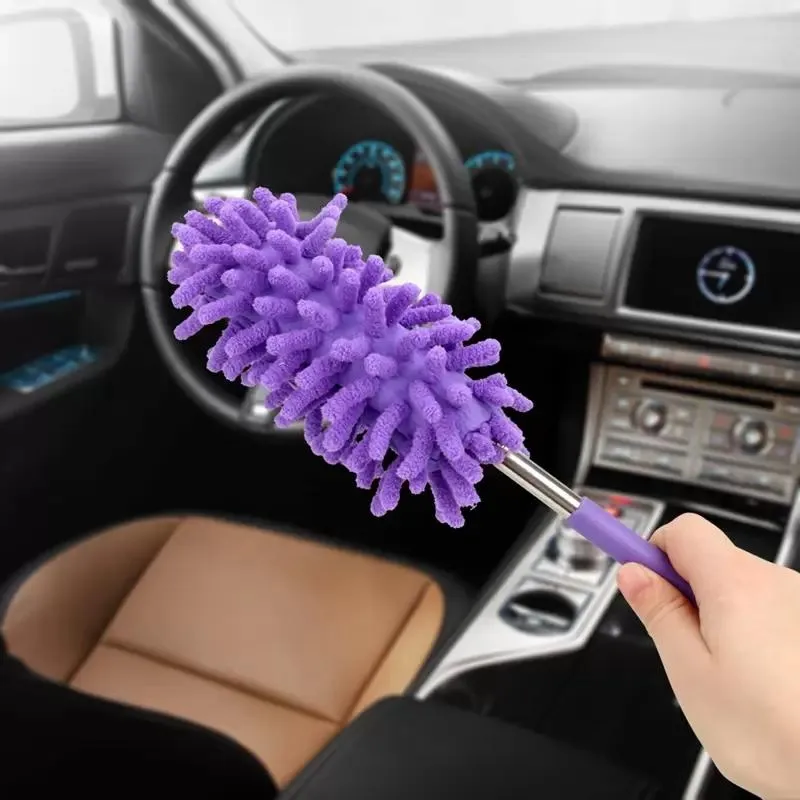 Chenille Dusters Scalable Microfiber Telescopic Cleaning Brush Chenille Soft Desktop Household Cars Tool HHA1028