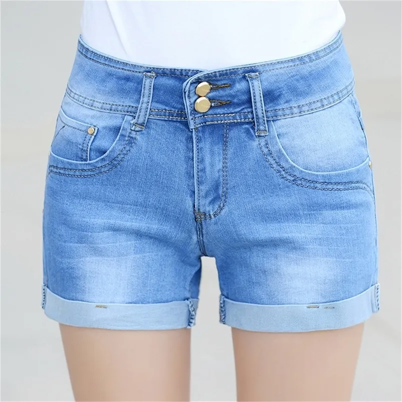 Nya varma sommar jeans shorts kvinnor avslappnad kort sexig hög midja denim shorts kvinnor kläder plus storlek shorts jeans 26 36 LJ200815