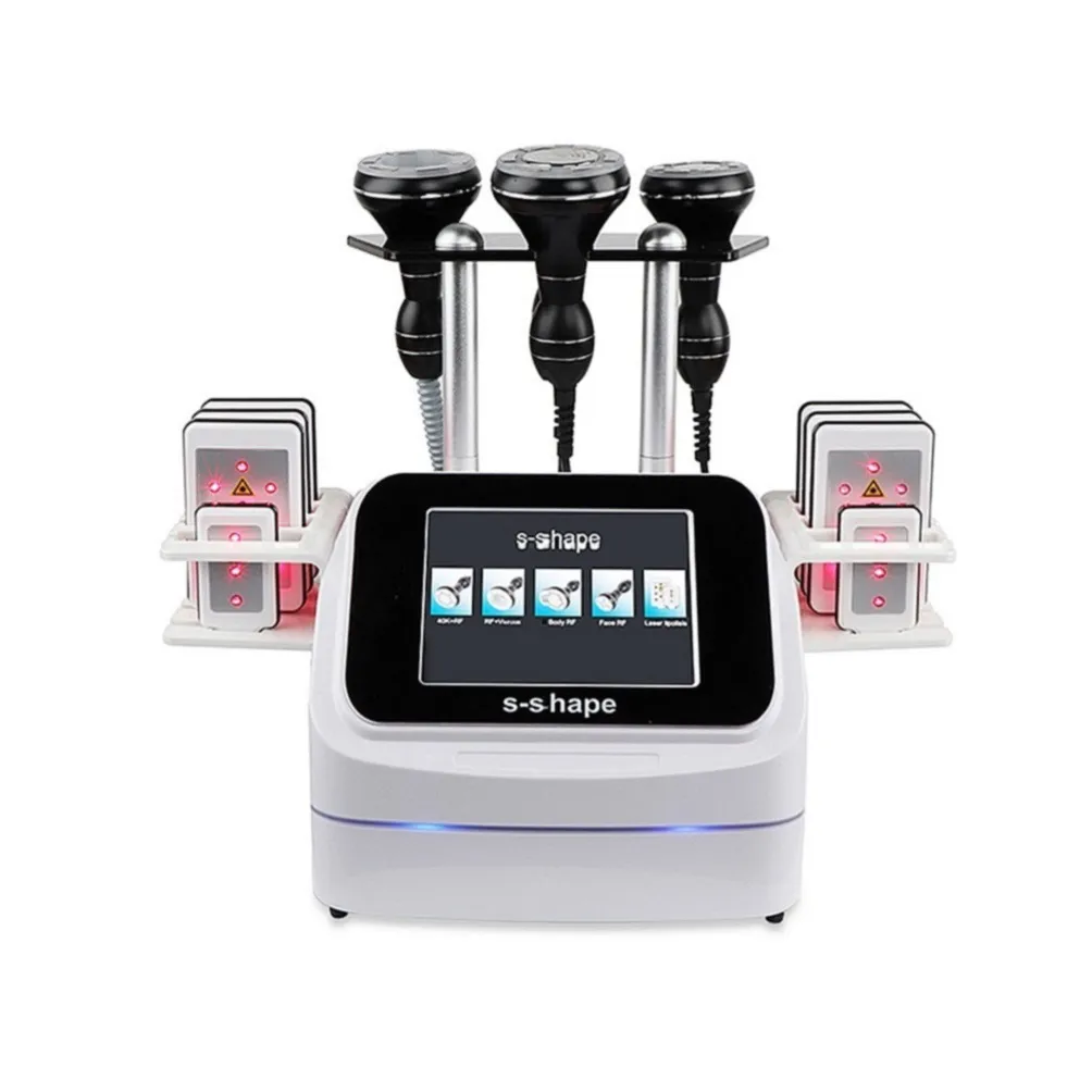 التأثير السريع 6 في 1 Lipo Laser RF Salon Slim Equipment Machin