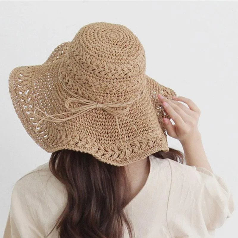 قبعات واسعة الحافة السيدات قبعة الربيع قش رجعية تورات النساء الصيف لوفي هيلين كامينسكي الشاطئ