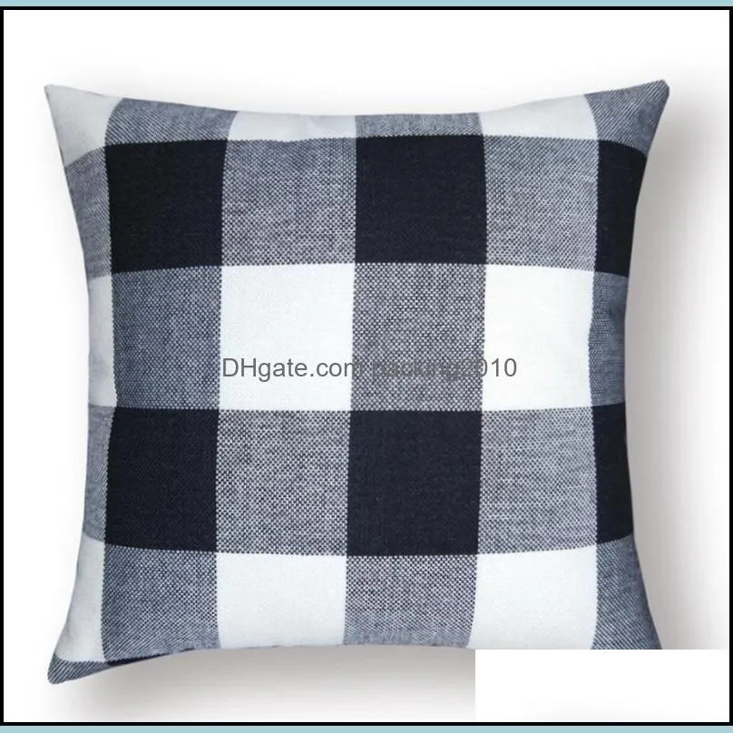 cushion covers plaid throw pillow case linen waist pillowslip rural decorative pillowcases sofa car home decor 12 designs dsl-yw3132