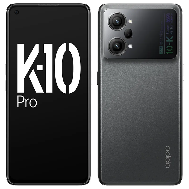 Telefono cellulare originale Oppo K10 Pro 5G 12 GB RAM 256 GB ROM Snapdragon 888 50.0 MP AF NFC 5000 mAh Android 6.62 "120 Hz OLED E4 Schermo intero ID impronta digitale Face Smart Cellulare