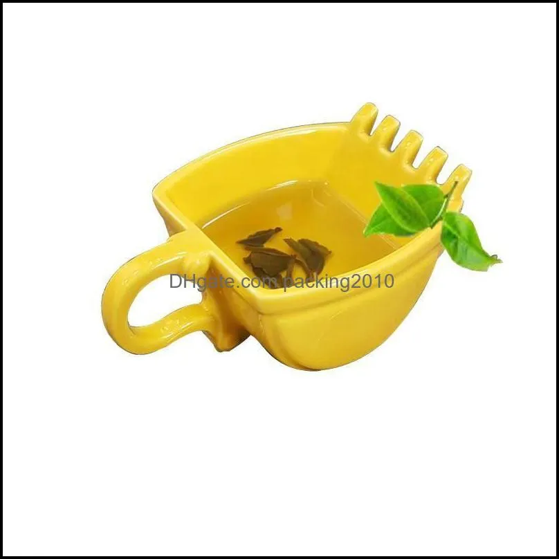 Mokken Drinkware keuken eetbar home tuin grappige mug gracavator creatieve lepel bucket model keramiek café café dessert birt dhqcg