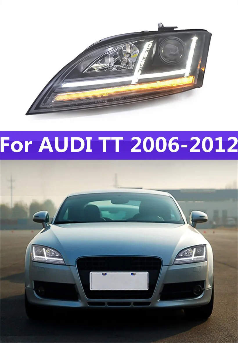 Lampada frontale abbagliante/anabbagliante per AUDI TT Faro LED con AFS 2006-2012 DRL indicatori di direzione Angel Eye Lente del proiettore