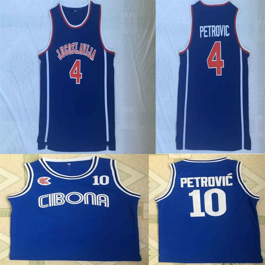 Nikivip NCAA 4 Drazen Petrovic College Jersey Universityは10台のドラゼンペトロビックメンズバスケットボールステッチレッドメンズジャージトップクオルクレートを着用しています