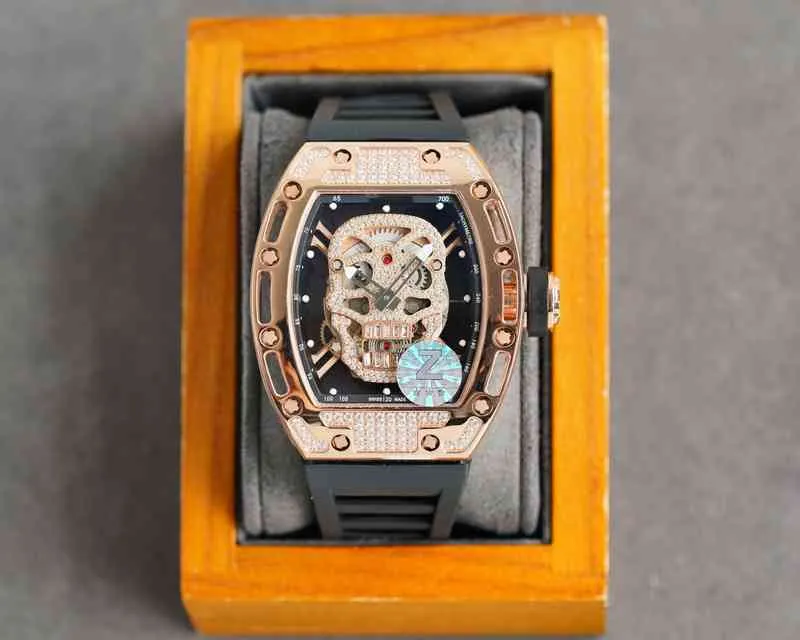 Light Jewelry Iced Out Classic Brand Fashion Custom Design Wrist Man Skeleton Diamond Watch