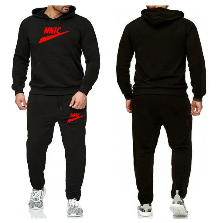 Spring Men Tracksuits Brand LOGO Sportswear Autumn Men's Sets Jacket + Pants Casual Male Gyms Sweatshirt 2 Piece Set S-3XL