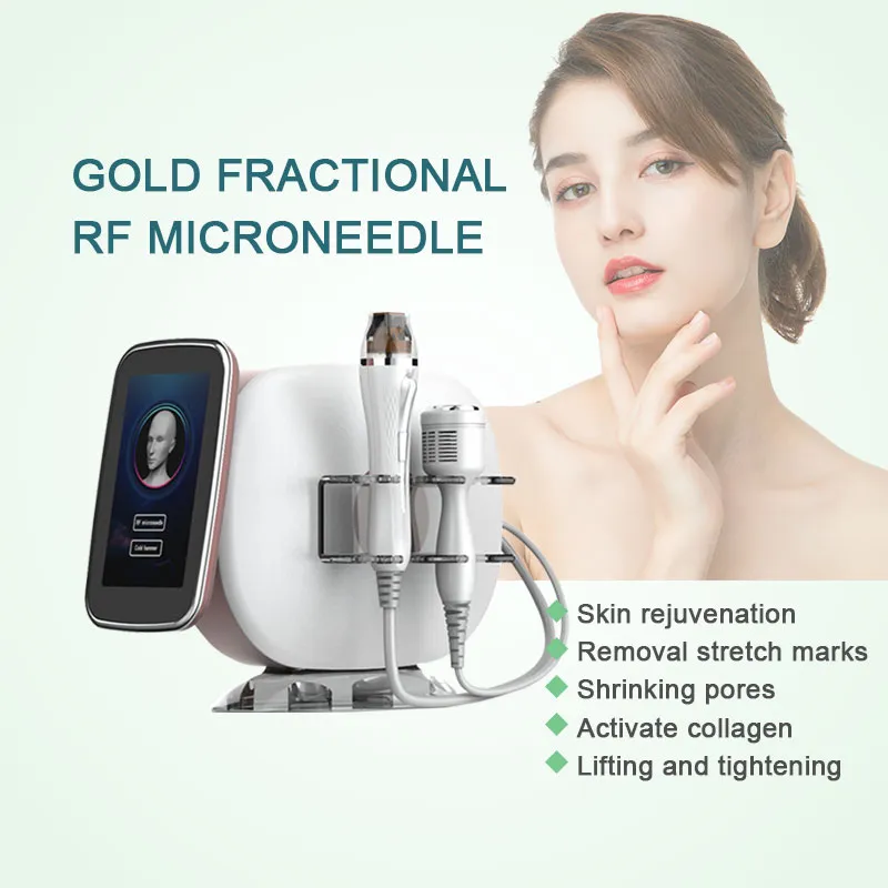 Fractional RF Microneedle Machine Secret RF Radio Frequency Gold Micro Needle Equipment Portable Type With Cold Hammer For Wrinkle Removal Spa Use On Sale