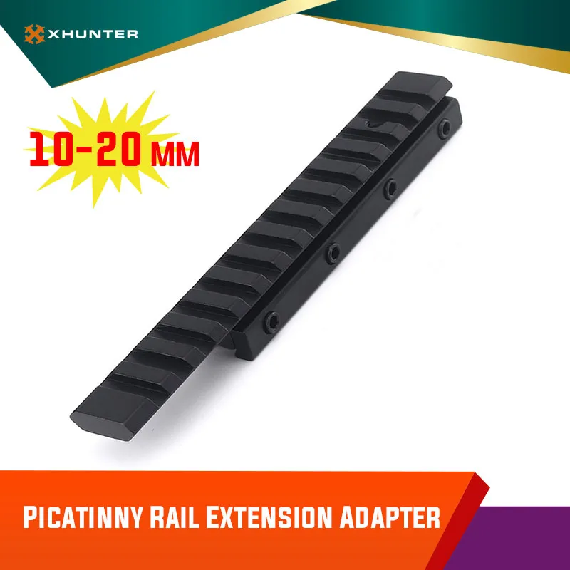 XHunter Akcesoria Taktyczne Rozszerzenie Dovetail Weaver Picatinny Adapter Riser Rail Mount Base 11mm do 20 mm