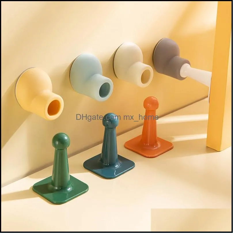 Door Catches Closers Hardware Building Supplies Home Garden Door-Suction Punch- Stopper Anti-Collision Sile Bathroom Dot